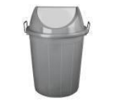 Plastic Drum With Swing Lid (30 Ltr) (Silver)